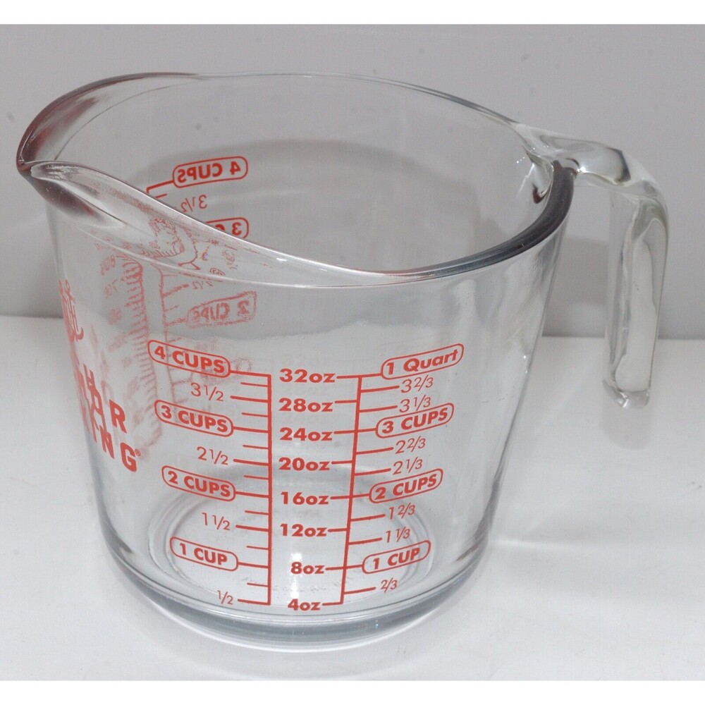 Anchor Hocking 4 Cup-32 Oz.-1 Quart Measuring Cup EUC